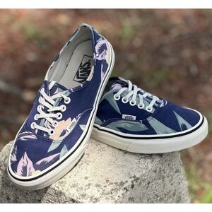 VANS Floral Lace Up Sneakers Casual Skate Shoes Womens 8.5 Men's 7